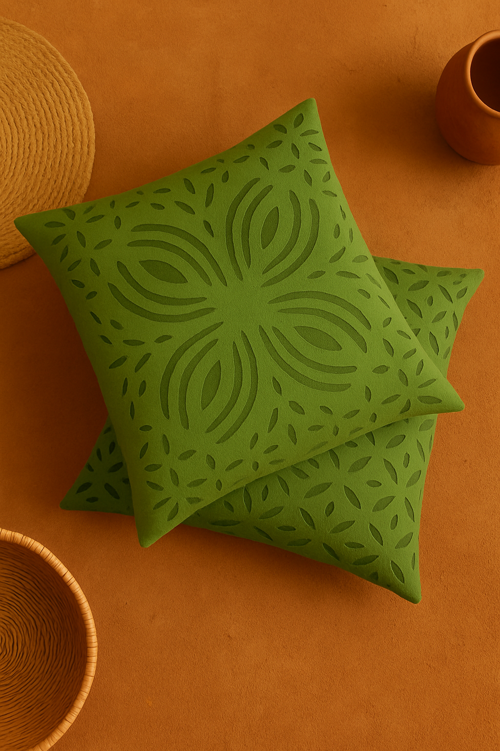 Barmeri Handcrafted Cushion Cover – Green
