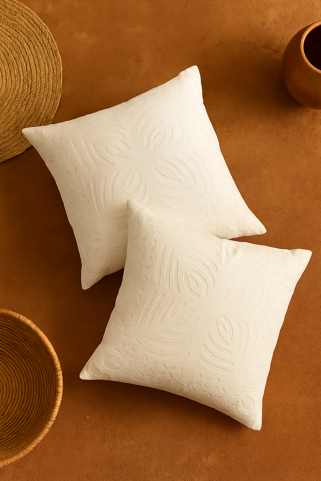 Barmeri Handcrafted Cushion Cover – White