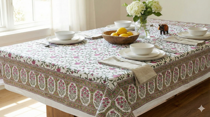 Handblock Printed Table Cover – Made in Jaipur
