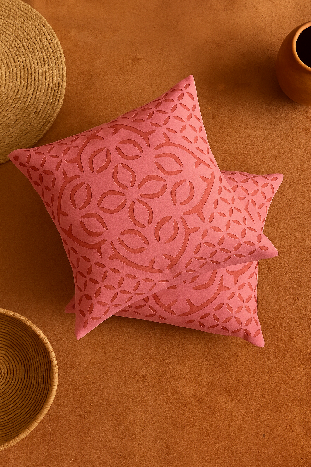 Barmeri Handcrafted Cushion Cover – Pink