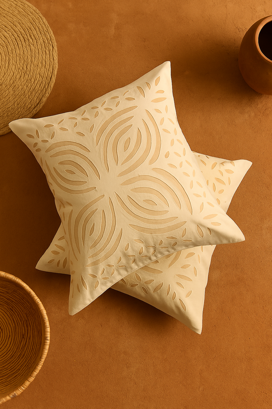 Barmeri Handcrafted Cushion Cover – Beige
