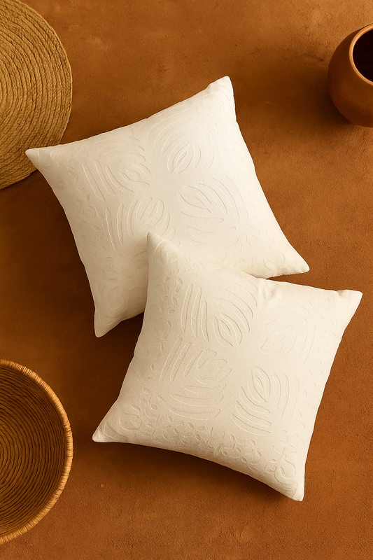 Barmeri Handcrafted Cushion Cover – White