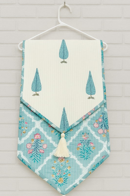 Hand Block Printed Quilted Table Runner – Tradition at the Table