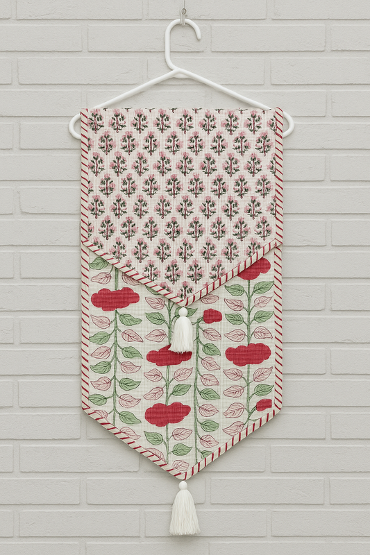 Hand Block Printed Quilted Table Runner – Tradition at the Table