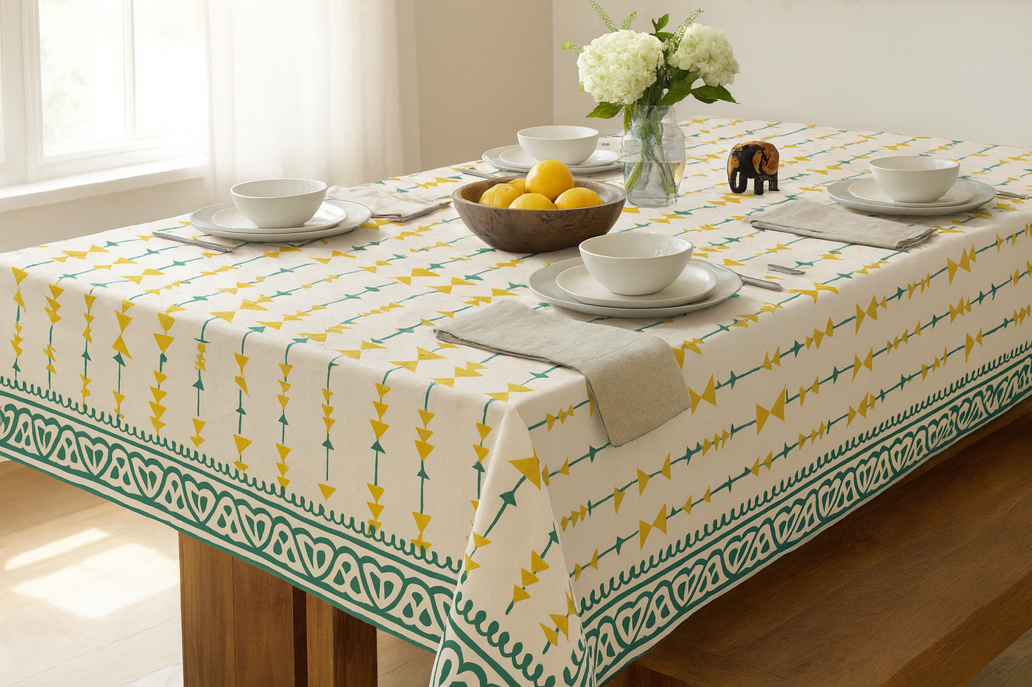 Handblock Printed Table Cover – Made in Jaipur