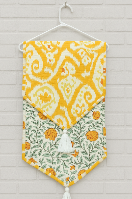 Hand Block Printed Quilted Table Runner – Tradition at the Table