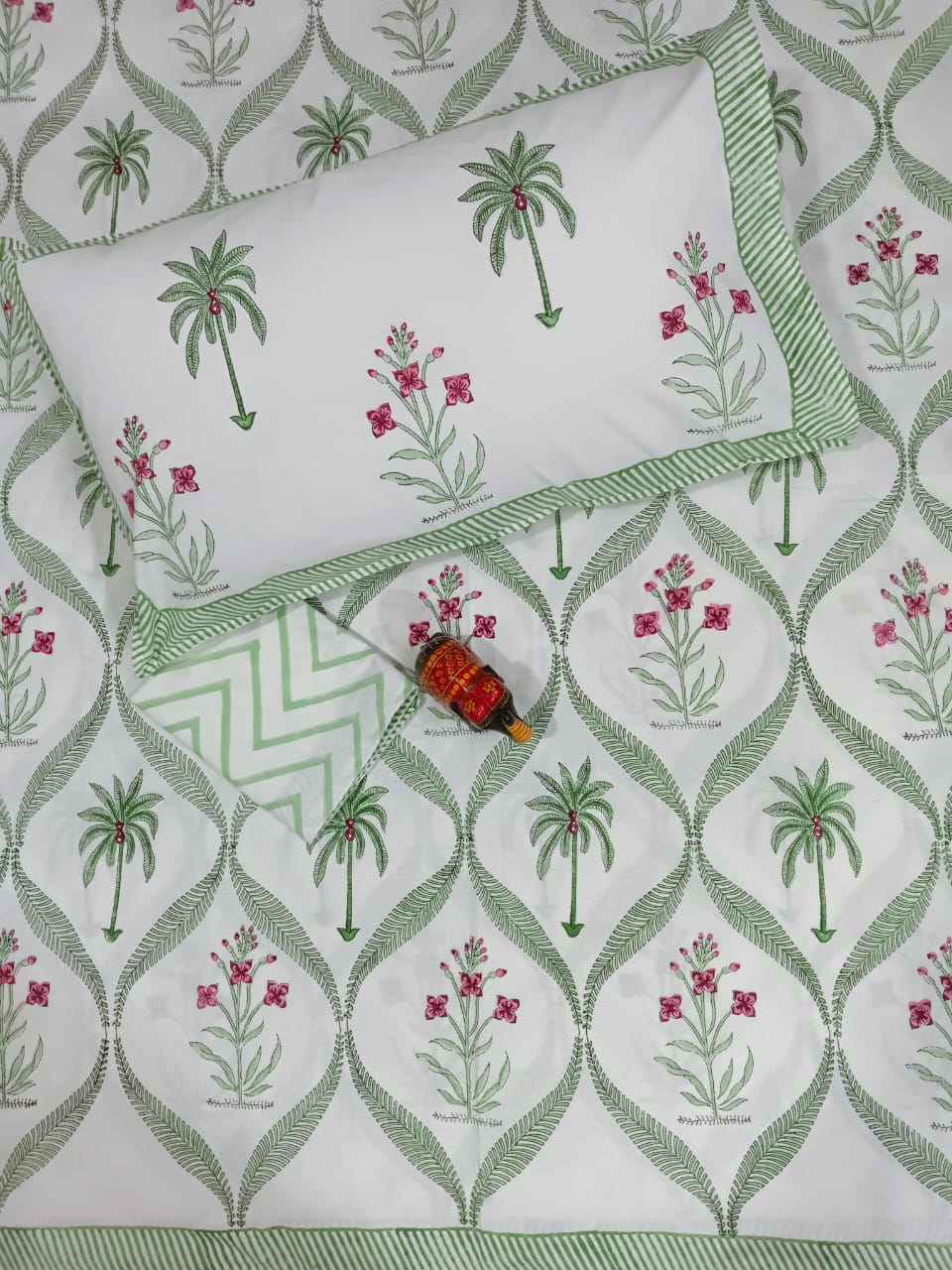 IDAA HAND BLOCK PRINTED BEDSHEETS - 90 x 108 ; 300TC PREMIUM QUALITY