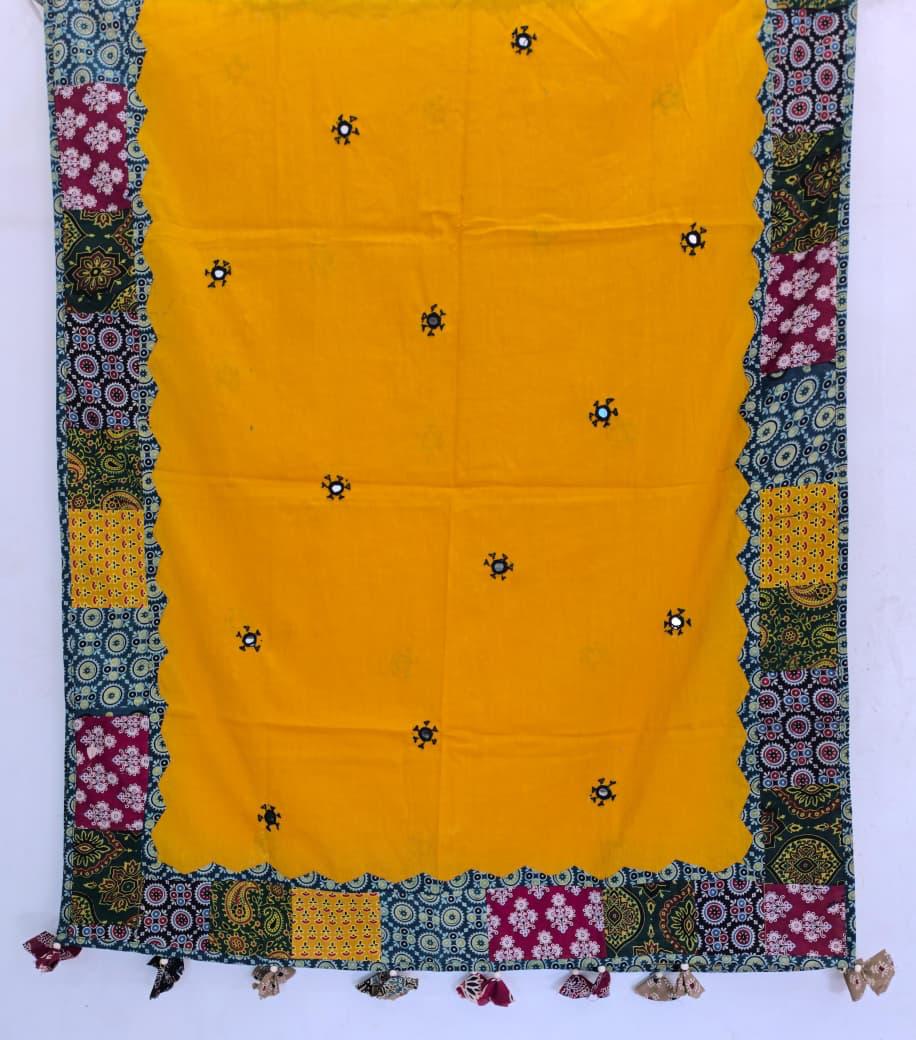 Ajrakh Appliqué Dupatta
