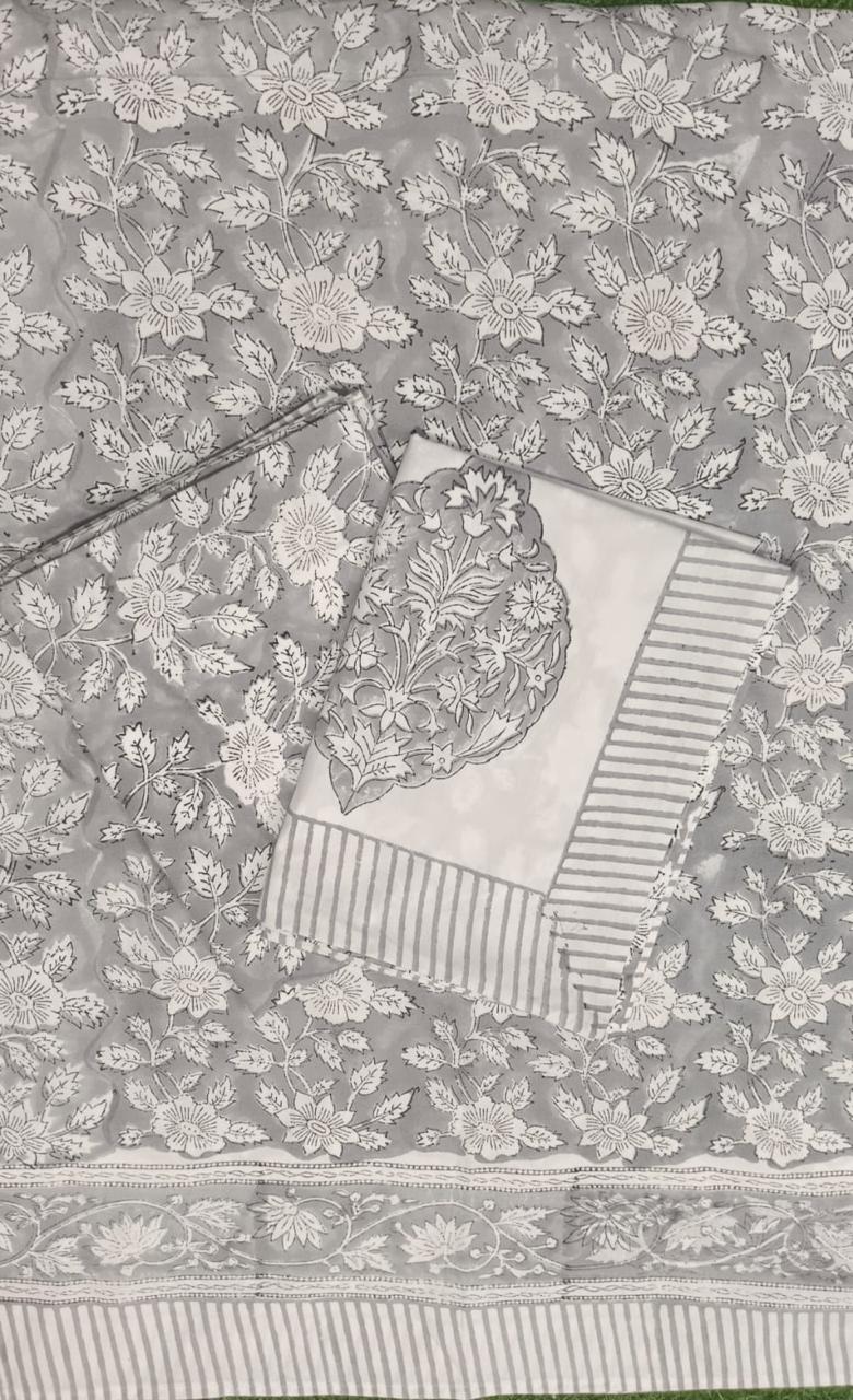 HAND BLOCK PRINTED BEDSHEETS - 90 x 108 ; 300TC PREMIUM QUALITY